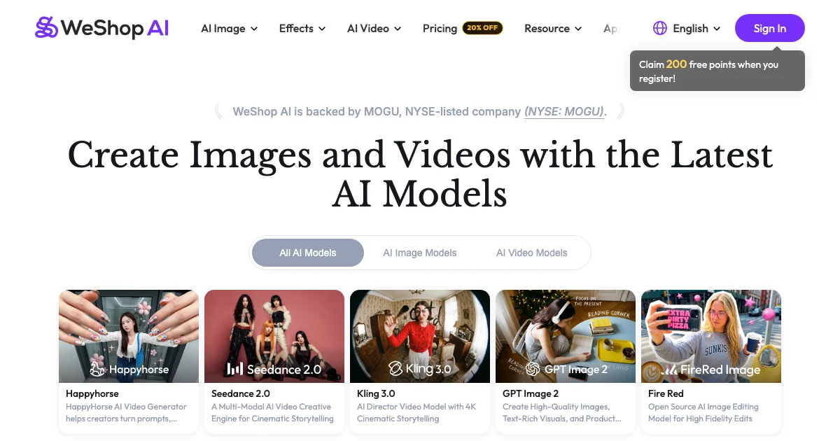 WeShop AI - AI Affiliate Program Screenshot