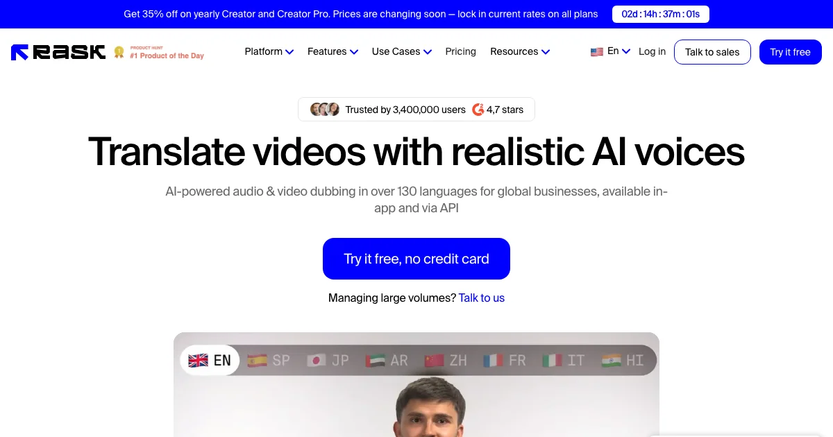 Rask AI - AI Affiliate Program Screenshot