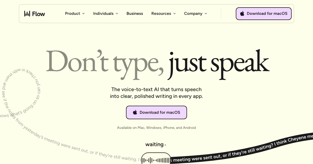 Wispr Flow - AI Affiliate Program Screenshot