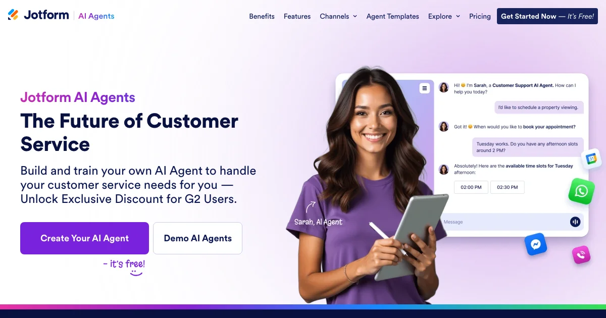 Jotform AI Agents - AI Affiliate Program Screenshot