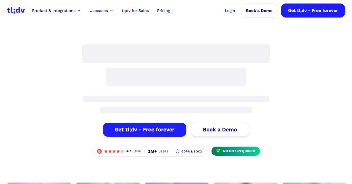 tl;dv - AI Affiliate Program Screenshot