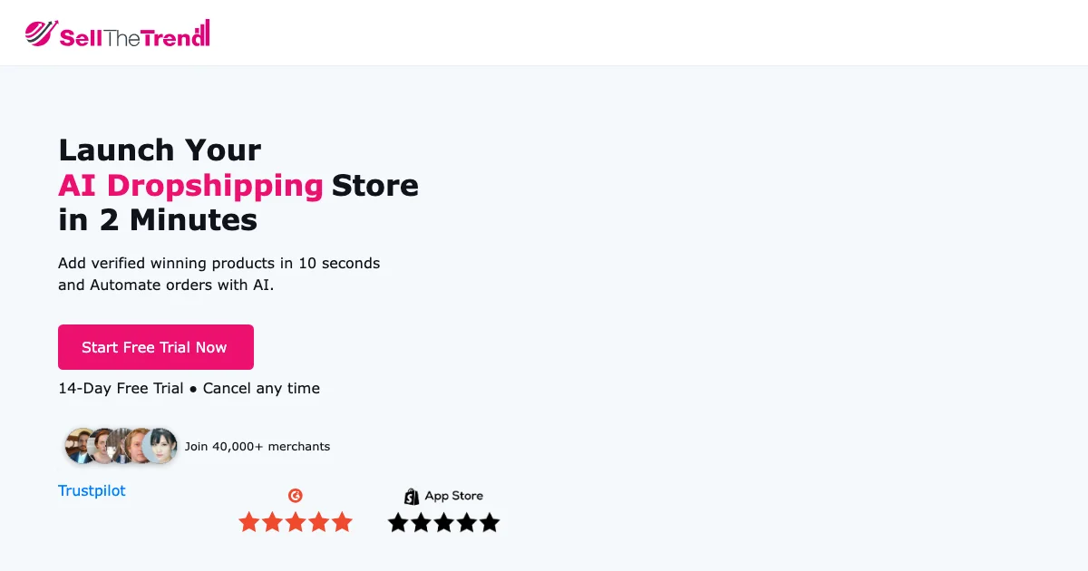 Sell The Trend - AI Affiliate Program Screenshot