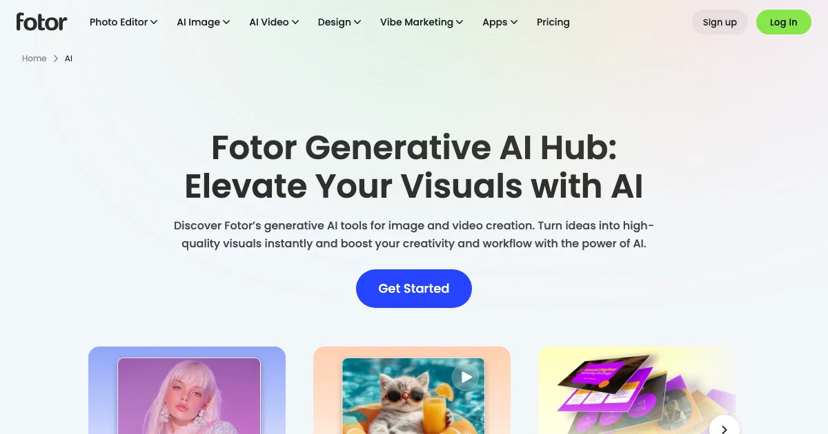 Fotor AI - AI Affiliate Program Screenshot
