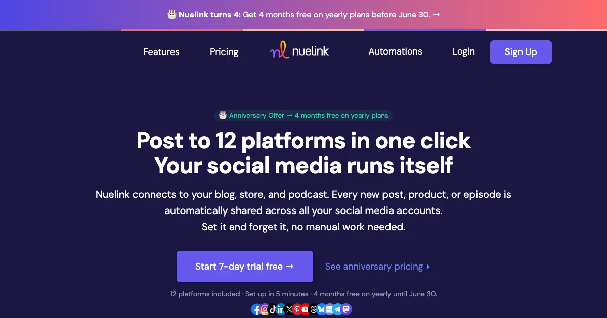Nuelink - AI Affiliate Program Screenshot