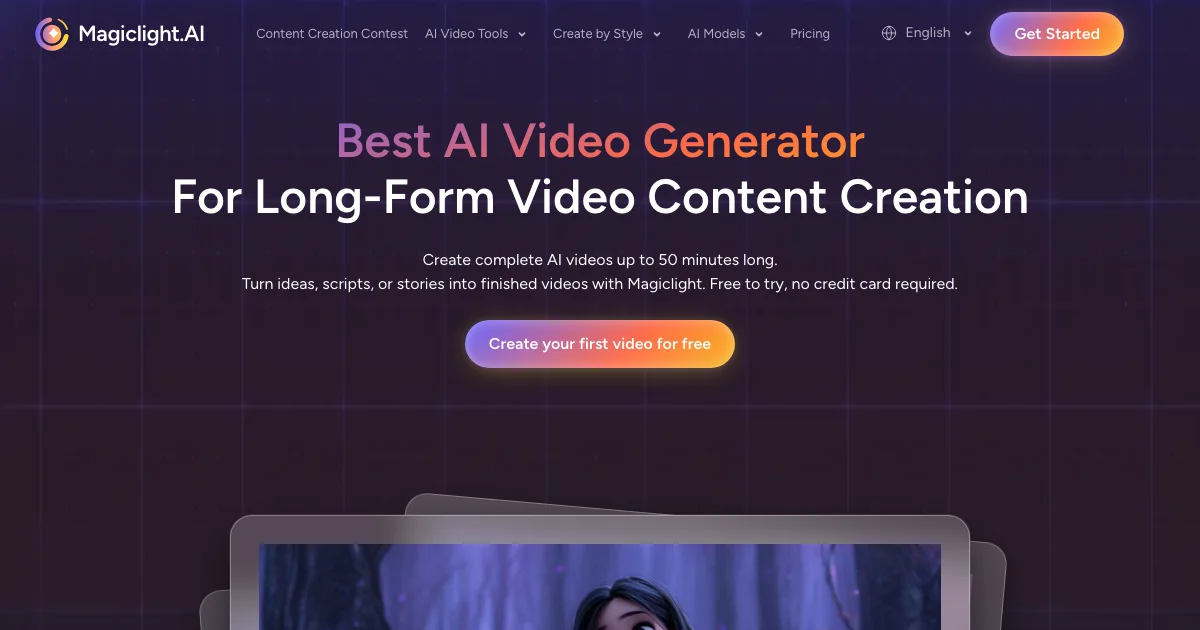 MagicLight - AI Affiliate Program Screenshot