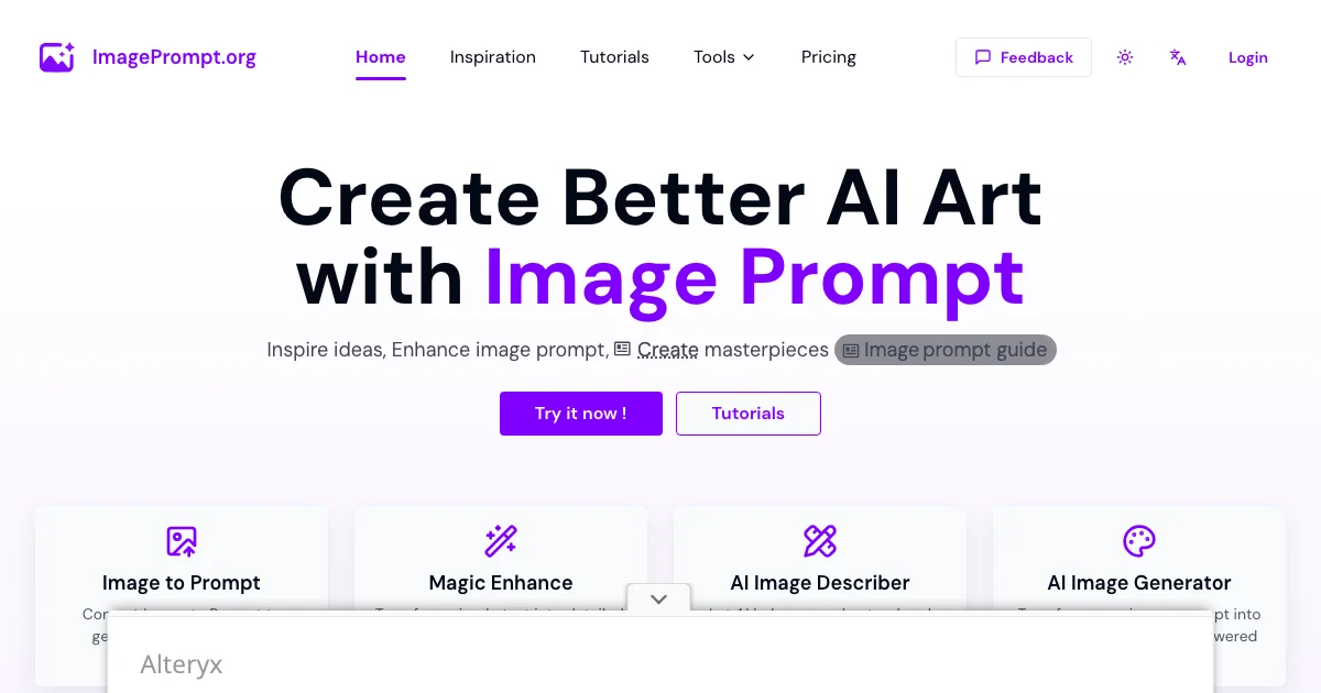 ImagePrompt.org - AI Affiliate Program Screenshot