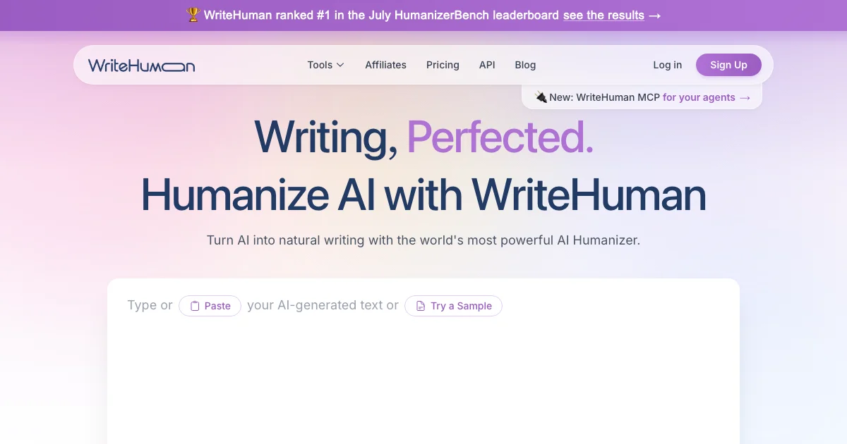 WriteHuman - AI Affiliate Program Screenshot