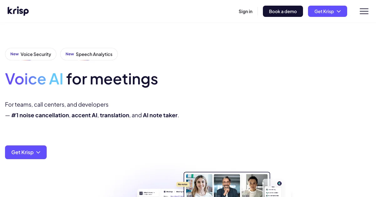 Krisp - AI Affiliate Program Screenshot