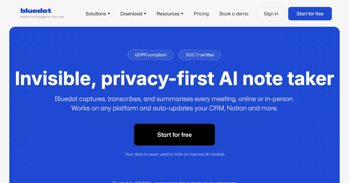 Bluedot - AI Affiliate Program Screenshot