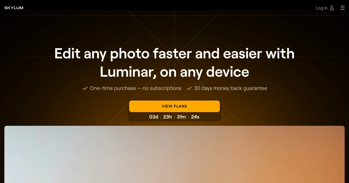 Luminar Neo - AI Affiliate Program Screenshot