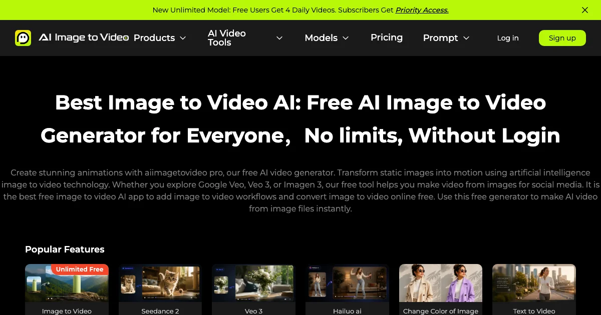 AI Image To Video - AI Affiliate Program Screenshot