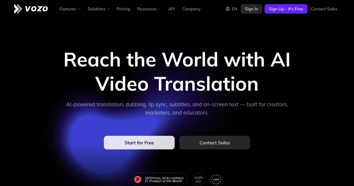 Vozo AI - AI Affiliate Program Screenshot