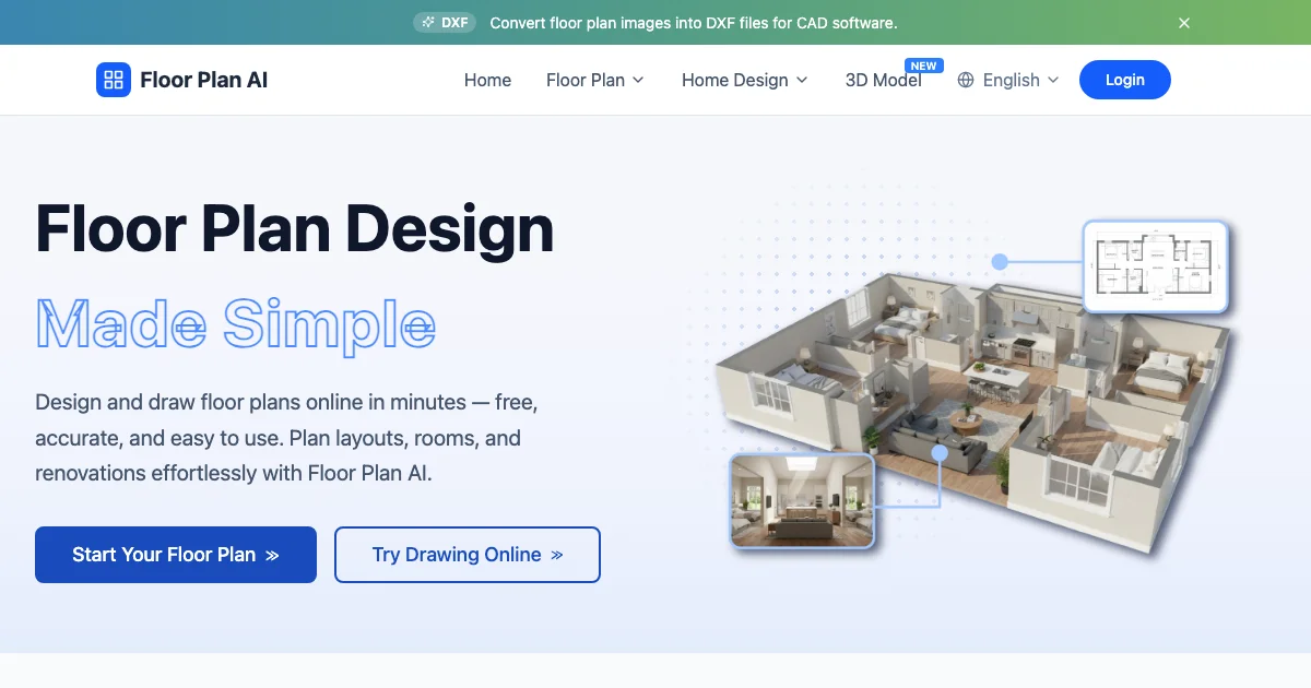 Floor Plan AI - AI Affiliate Program Screenshot