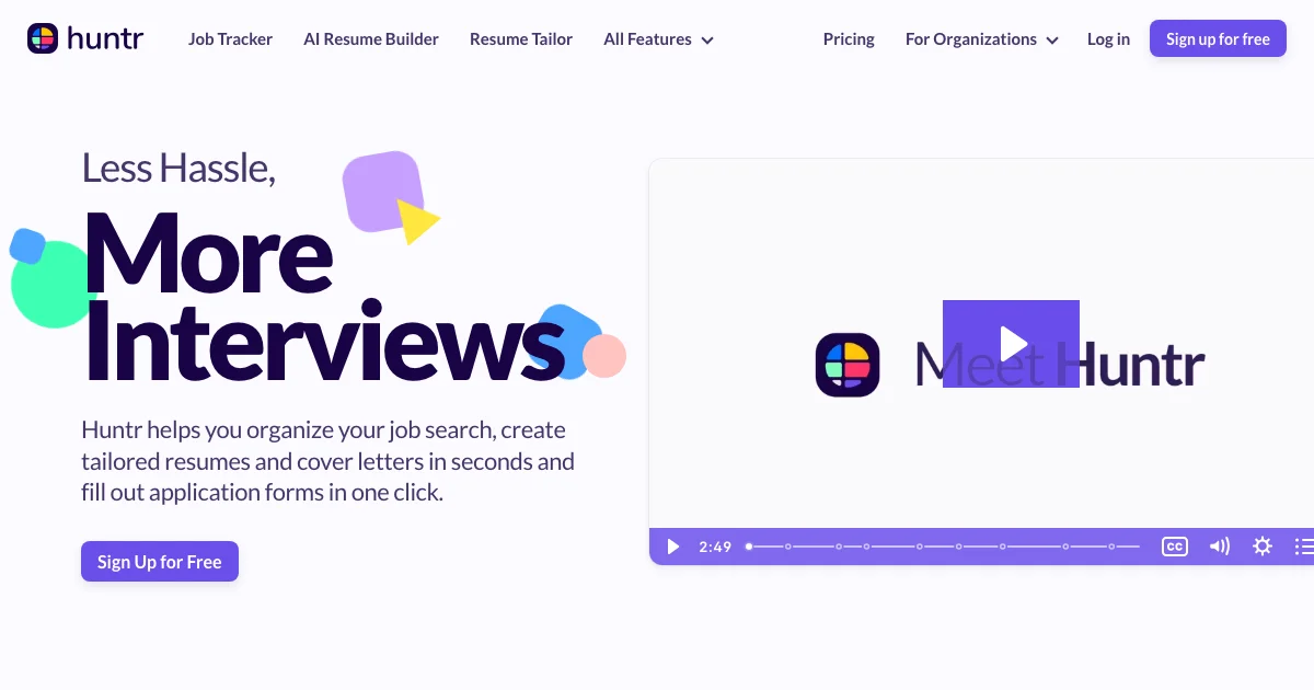 Huntr AI - AI Affiliate Program Screenshot