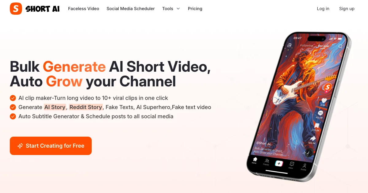 Short AI - AI Affiliate Program Screenshot