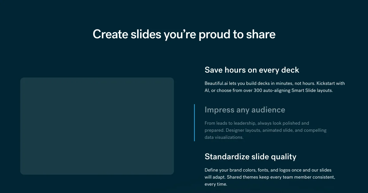 Beautiful.ai - AI Affiliate Program Screenshot