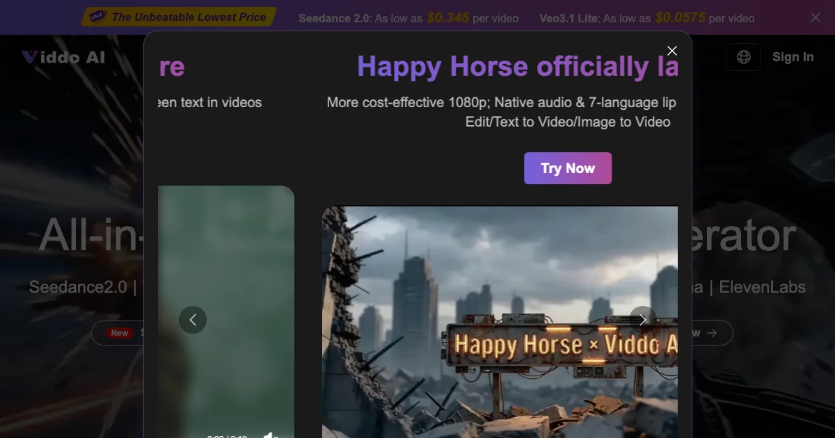 Viddo - AI Affiliate Program Screenshot