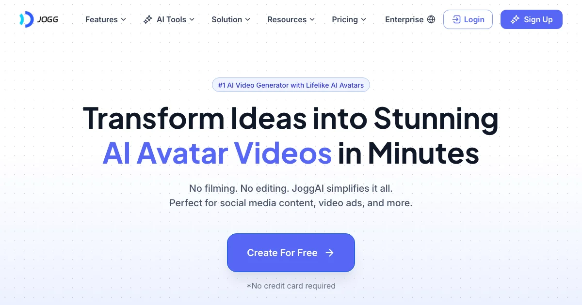 JoggAI - AI Affiliate Program Screenshot