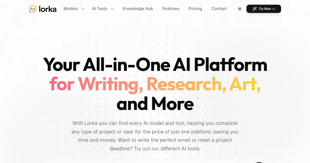 Lorka AI - AI Affiliate Program Screenshot