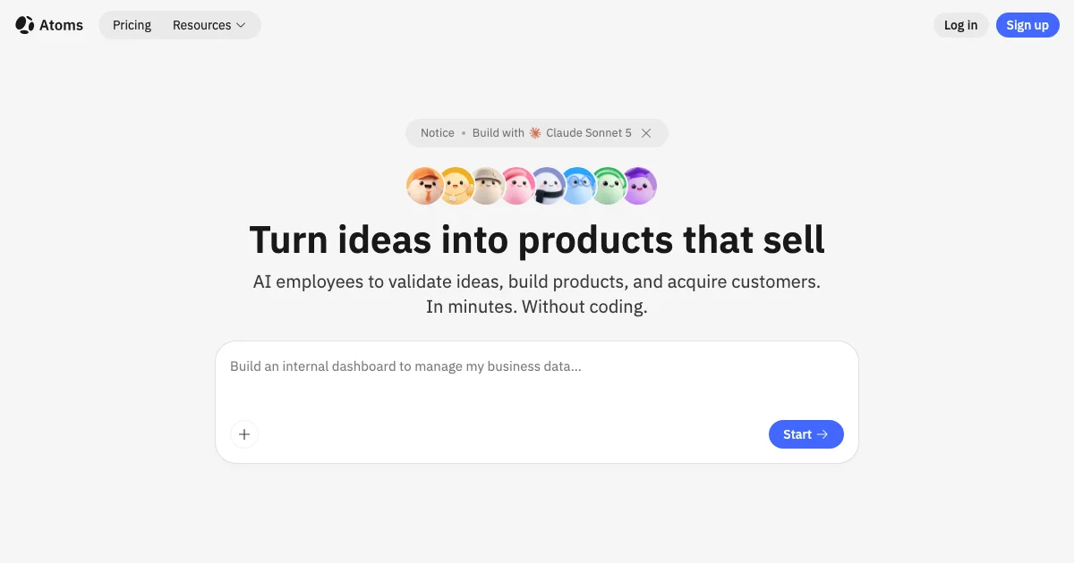 Atoms - AI Affiliate Program Screenshot