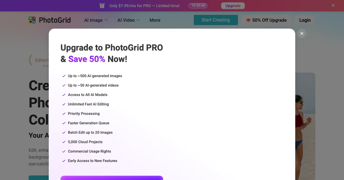 PhotoGrid - AI Affiliate Program Screenshot