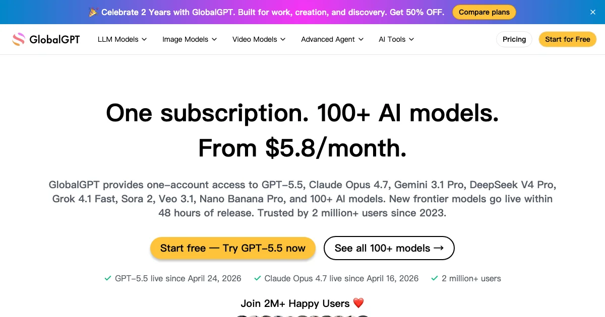 GlobalGPT - AI Affiliate Program Screenshot