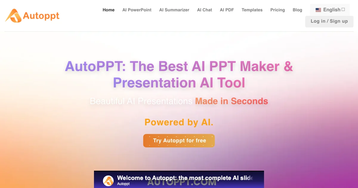 Autoppt - AI Affiliate Program Screenshot