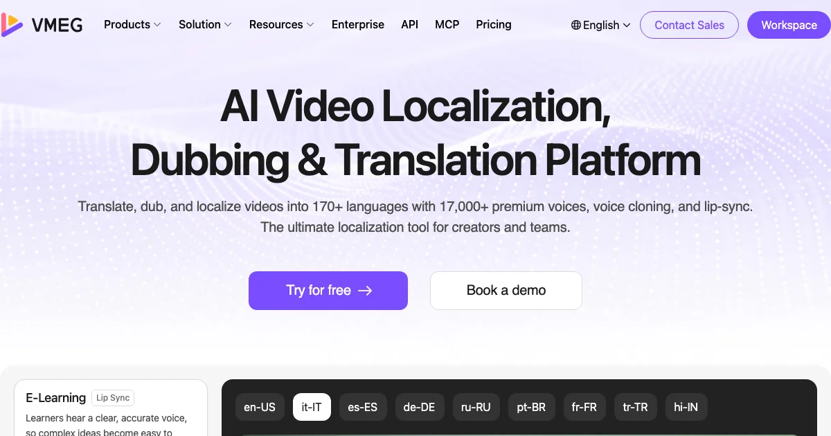 VMEG - AI Affiliate Program Screenshot