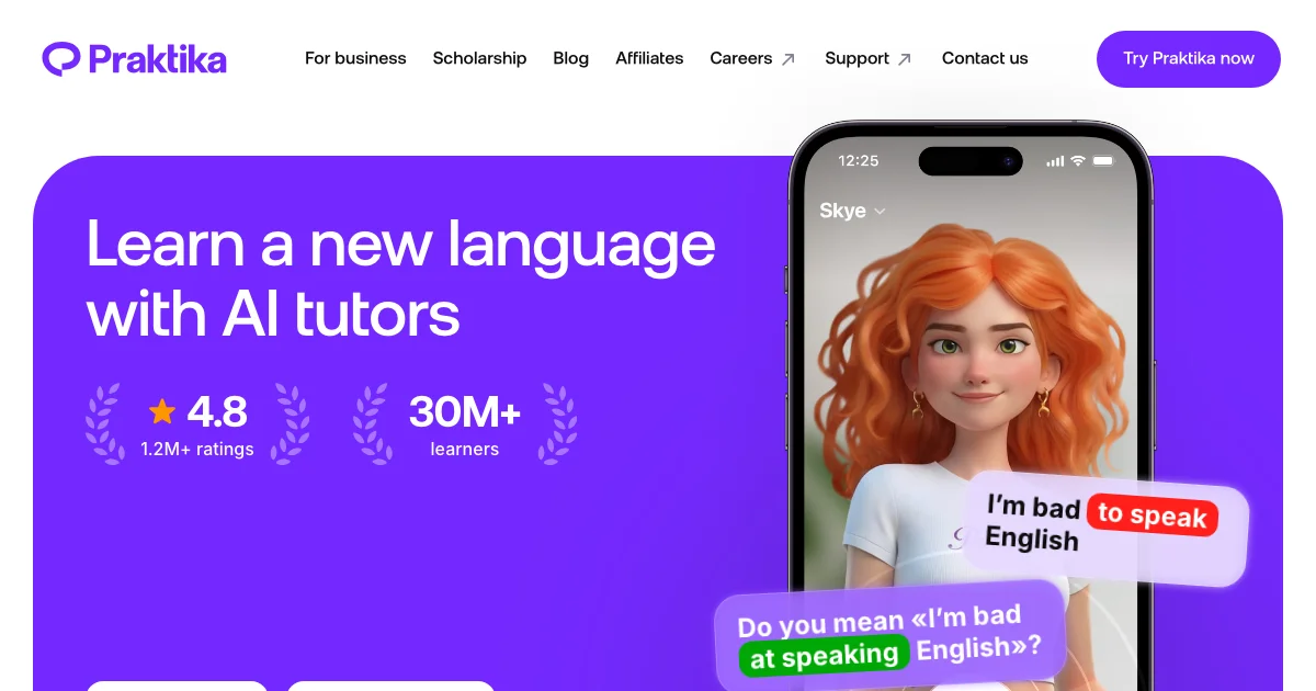 Praktika - AI Affiliate Program Screenshot