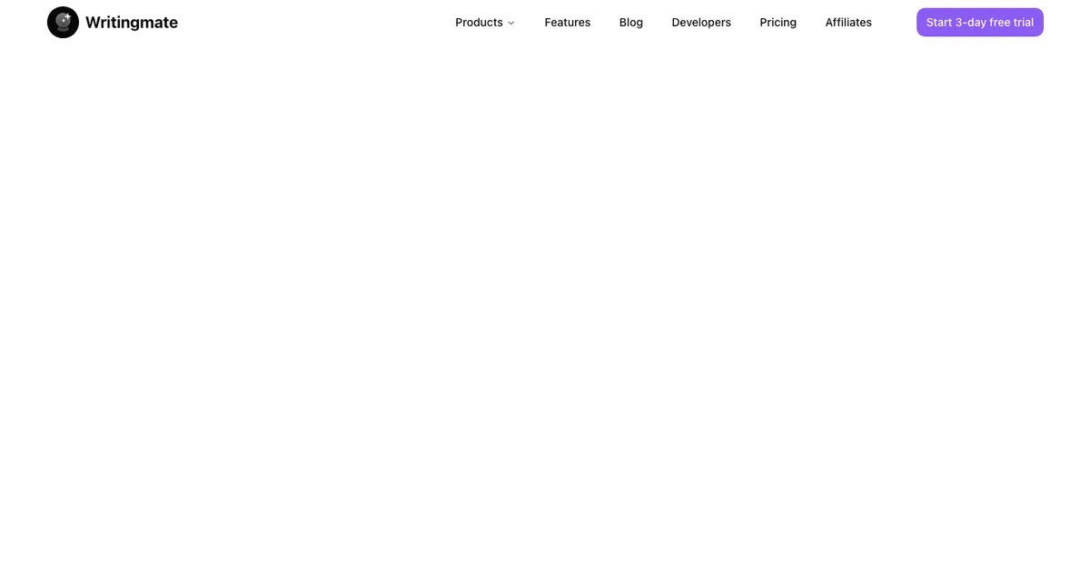WritingMate - AI Affiliate Program Screenshot