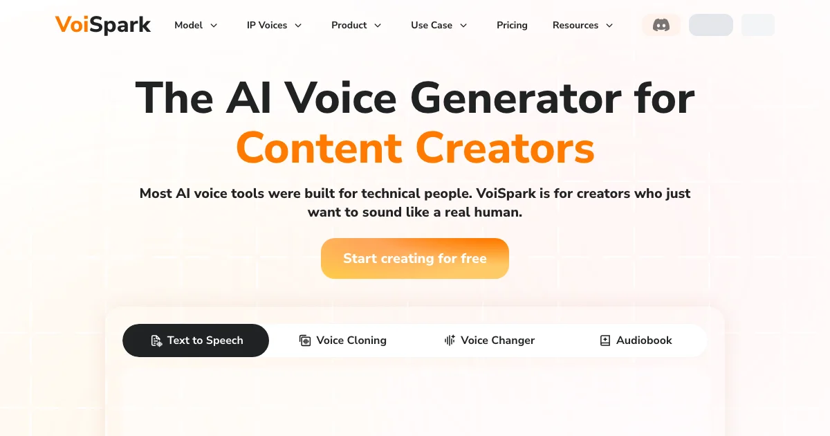 VoiSpark - AI Affiliate Program Screenshot