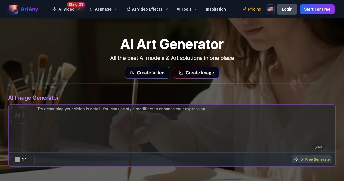 ArtAny - AI Affiliate Program Screenshot