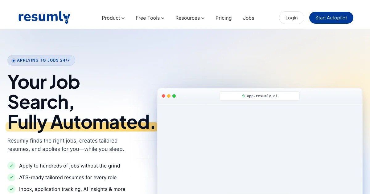 Resumly - AI Affiliate Program Screenshot