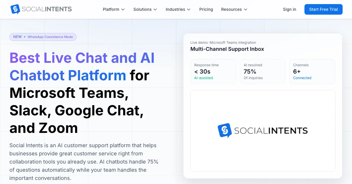 Social Intents - AI Affiliate Program Screenshot