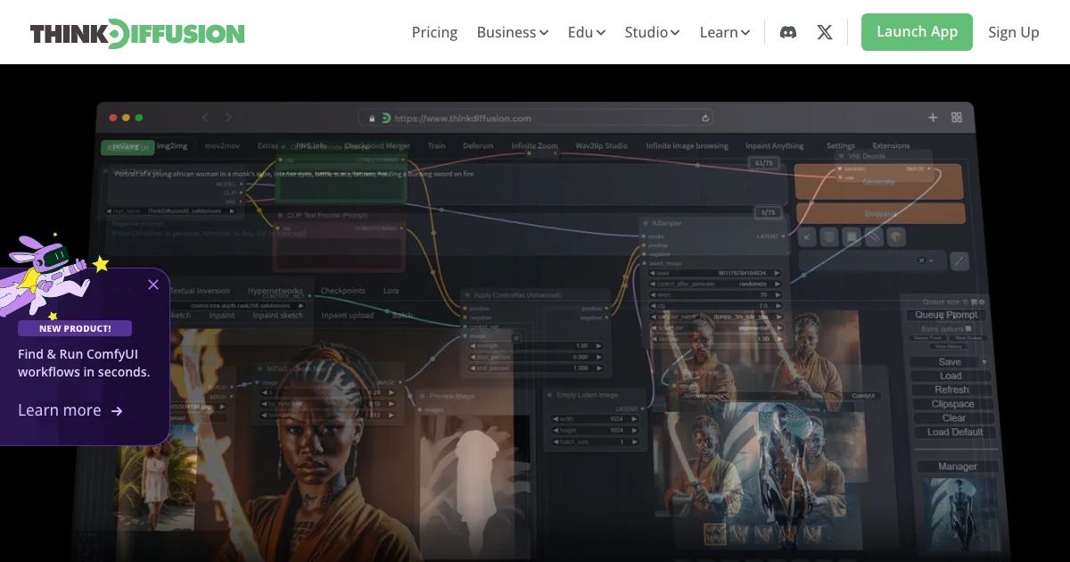 ThinkDiffusion - AI Affiliate Program Screenshot