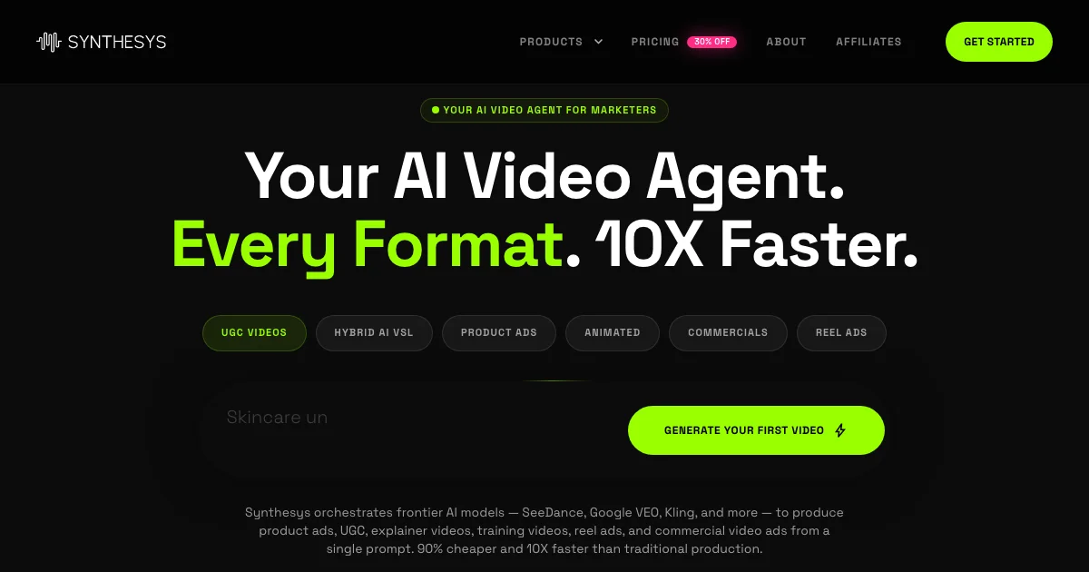 Synthesys - AI Affiliate Program Screenshot