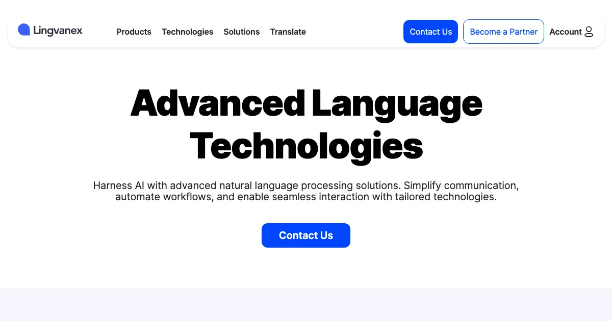 View Lingvanex's affiliate program details and commission rates Lingvanex - AI Affiliate Program Screenshot
