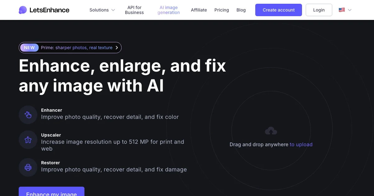 Let's Enhance - AI Affiliate Program Screenshot