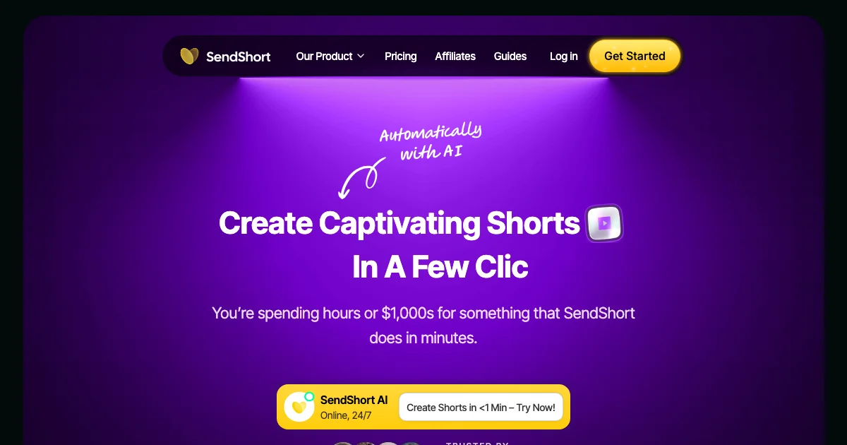 SendShort - AI Affiliate Program Screenshot