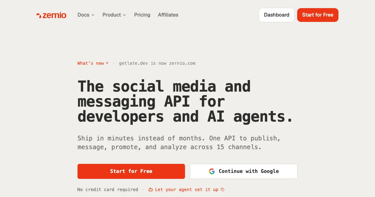 Zernio - AI Affiliate Program Screenshot