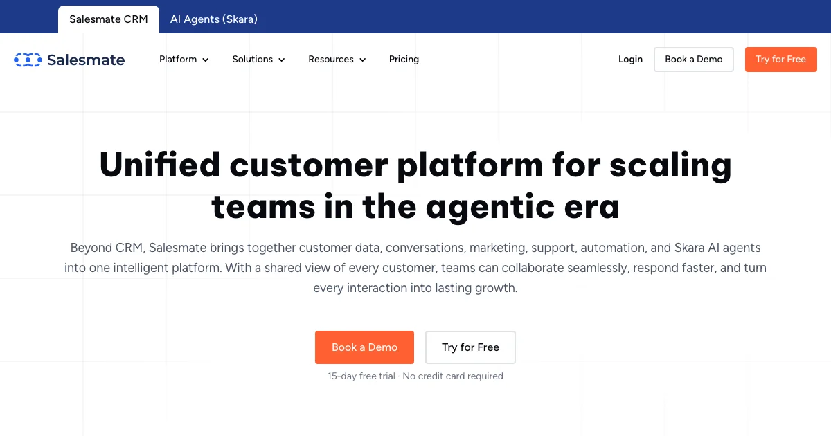 Salesmate CRM - AI Affiliate Program Screenshot