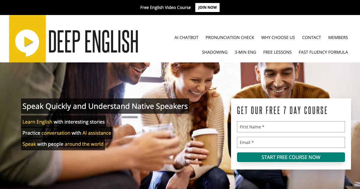 Deep English - AI Affiliate Program Screenshot
