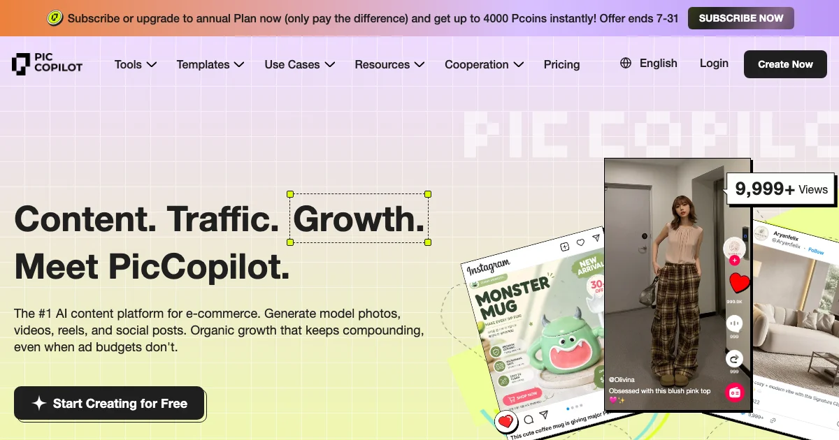 Pic Copilot - AI Affiliate Program Screenshot